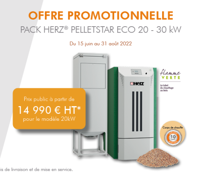 Offre promo : Pack HERZ Pelletstar ECO 20-30 kW